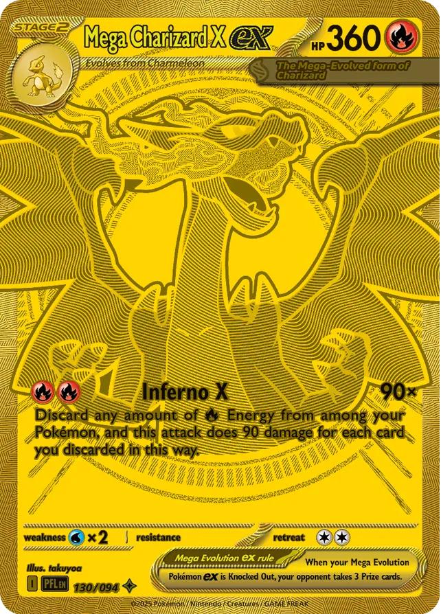 Mega Charizard X ex sticker voor bankpas en creditcard