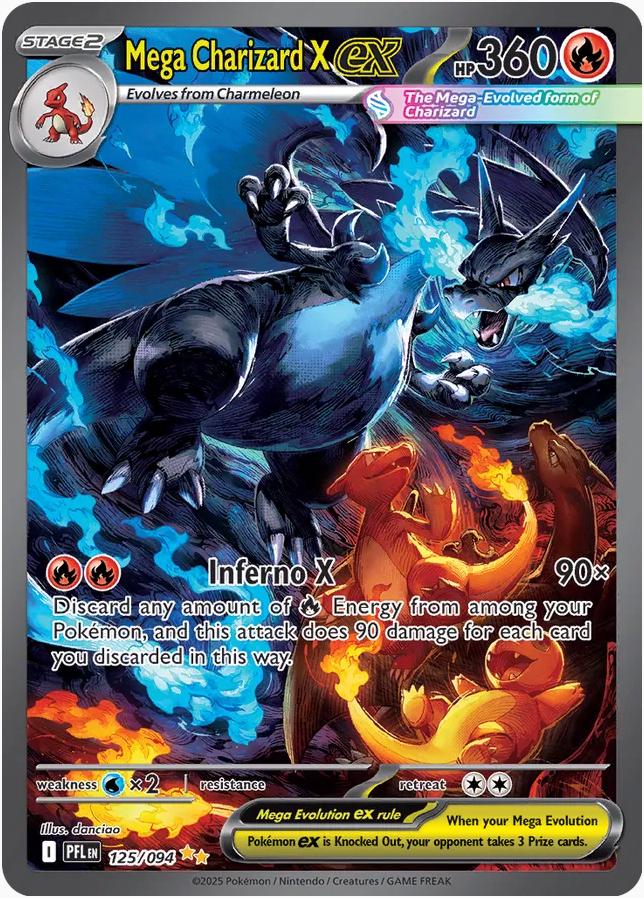 Mega Charizard X ex sticker voor bankpas en creditcard