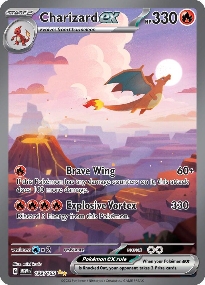 Charizard ex card skin for debit and credit cards